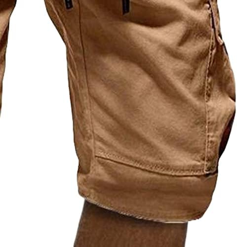 גברים של מזדמן אלסטי מותניים מטען מכנסיים קצרים כושר רגוע רב כיסים חיצוני קצר קל משקל טיולים קצר