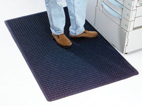 אנדרסן 406 שטיח רצפה מקורה נגד עייפות מגומי איירפלקס, אורך 5 'על רוחב 3', 0.120 עבה, שחור