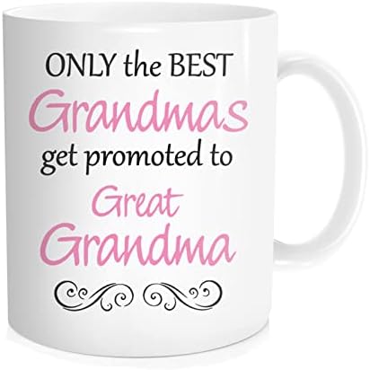 ספל קפה סבתא מצחיק, מתנה לסבתא נהדרת, ננה, ג ' יג ' י החדשה, רק הסבתות הטובות ביותר מקודמות לסבתא נהדרת ספל