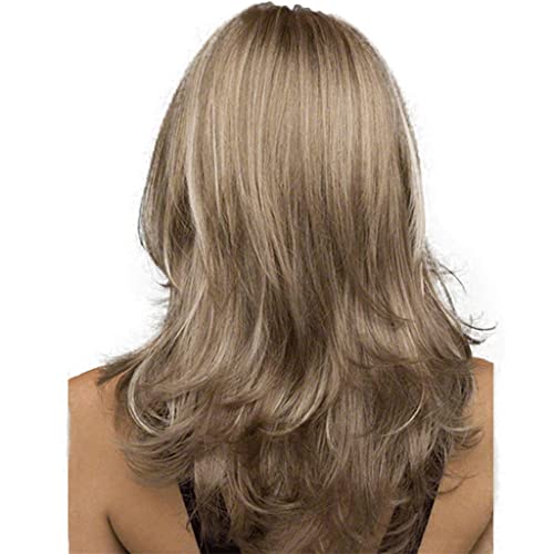 ארוך גלי סינטטי שיער פאה טבעי שיער טמפרטורה גבוהה סיבי התיכון מודגש פאות נשים קוספליי מעורב צבע
