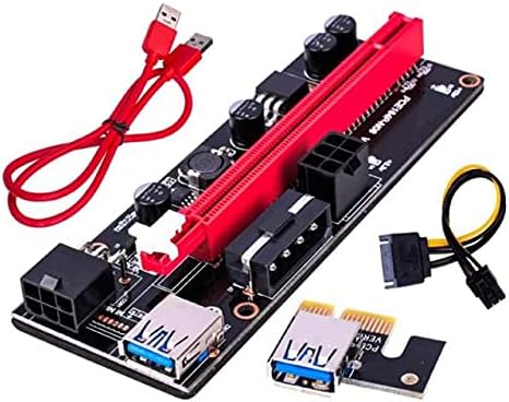 מחברים PCI -E PCIE RISER 009 אקספרס 1X TO16X מאריך PCI E USB RISER 009S GPU מתאם כפול כרטיס SATA 6PIN