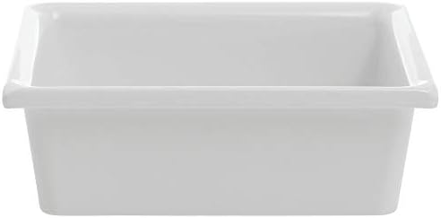 Hubert® SmartFit 1/6 גודל אוכל קר פאן לבן מלמין - 6 1/5 L x 6 7/10 W x 2 D