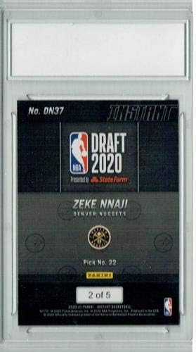 Zeke nnaji 2020 Panini Instant DN37 2 מתוך 5 כרטיס טירון אי פעם PGI 10 - כרטיסי טירון של כדורסל כדורסל
