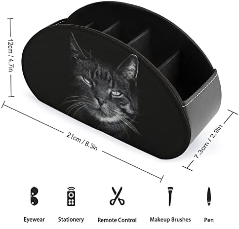 CAT Dark Cat TV מרחוק לשלוט מרחוק תיבת מארגן אחסון עם 5 תאים לשולחן העבודה של המשרד הביתי