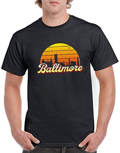 City Retro Skyline Sunset - חולצת T Summer Pride Gride