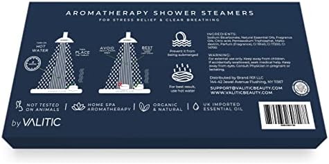 Valitic ארומתרפיה מקלחת קיטור להקלה והרפיה של מתח - מתנות לנשים יום הולדת לאמא יום הולדת 8 תזוזות חיוניות טבעיות