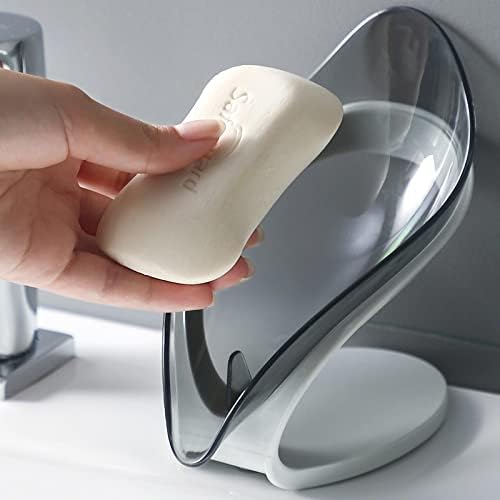Olamasa משאיר קופסת סבון יצירתית טפטוף דשן דשן מתלה סבון חור חינם מתלה לאחסון סבון שקוף