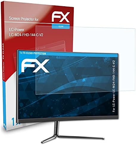 סרט הגנת המסך של Atfolix תואם ל- LC-Power LC-M24-FHD-144-C-V2 מגן מסך, סרט מגן אולטרה-ברור FX