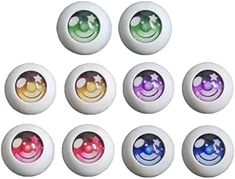 Colaxi 10x עיני בובה עגולות עבור קישוטים מפוארים של בעלי חיים מפוארים מבצעים אביזרים, 14 ממ
