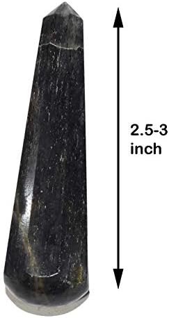 פירמידה Tatva Crystal Point עיפרון עיסוי מלוטש שרביט שרביט ללא פנים-יוליט 2.5-3 אינץ
