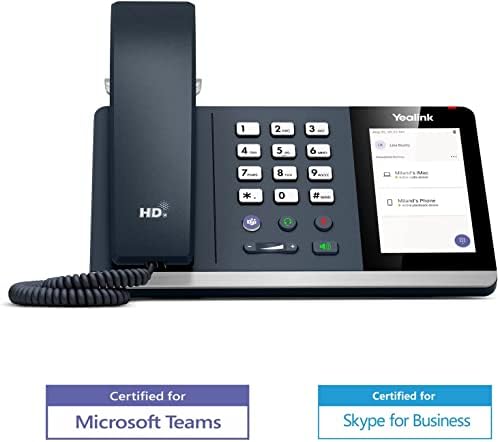 Yealink mp50 מכשיר טלפון USB מוסמך לצוותי Microsoft Skype לעסקים, Bluetooth מובנה הפך לנייד לטלפון שולחני,