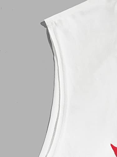 FIOXA תלבושות שני חלקים לגברים גברים גופייה גרפית מצוירת ומכנסיים קצרים המותניים