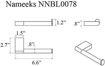 NAMEEKS NNBL0078 מחזיק נייר טואלט NNBL, גודל אחד, כרום
