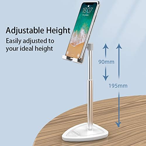 עמדת טלפון סלולרי, עמדת זווית של אייפון גובה זווית מתכווננת עמדת טלפון סלולרי תואם לשולחן העבודה