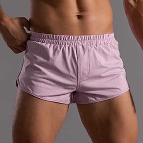 BMISEGM תחתוני כותנה גברים גברים מקיץ מכנסי כותנה בצבע אחיד.