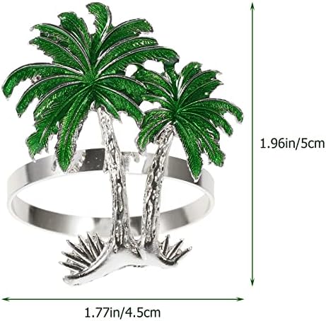 עיצוב חתונה של ABOOFAN תפאורה לחתונה 4 יחידות סגסוגת מפיות טבעות עץ מפיות מפיות מחזיקי מפיות מפית להוואי חוף