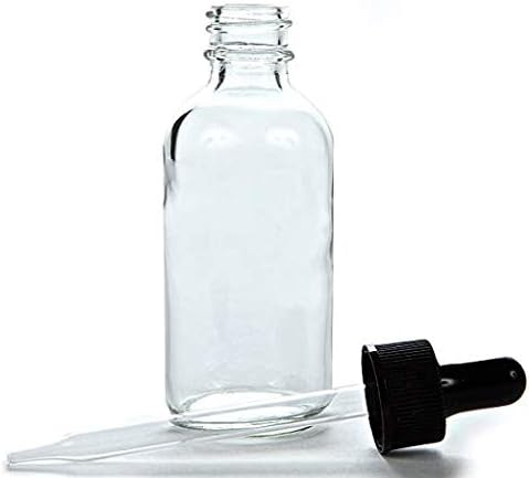 גרנד פרפומים 120 מל בקבוקי טפטפת זכוכית עגולה ברורה, 12 ספירה