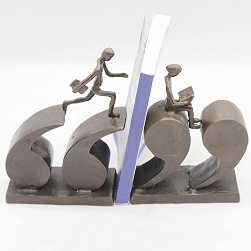 פסלים דקור יצוק ברזל מרכאת תומכי ספרים יצירתי ספר סטנד בית ספר על ידי משרד מדף ספרים ספר קליפ קישוט פיסול