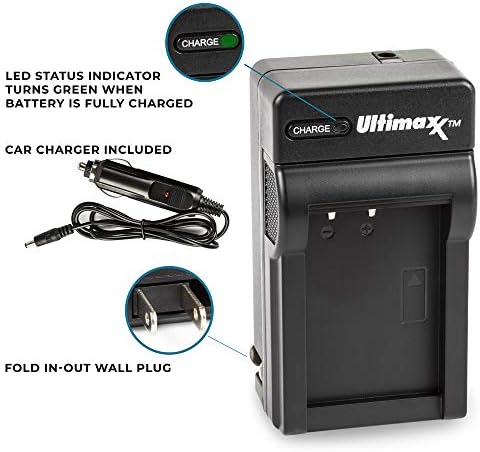 Ultimaxx דינמי מקצועי AC/DC מהיר בית ומטען נסיעות לסוללות ENEL23 שתוכננו במיוחד עבור Nikon