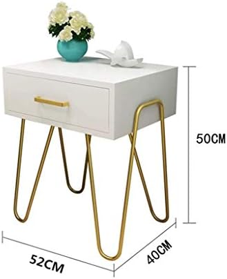 מתכת מיטת שולחן ליד מיטת שולחן עבור חדר שינה ספה צד סוף שולחנות עם אחסון מגירת רגליים לסלון ריהוט