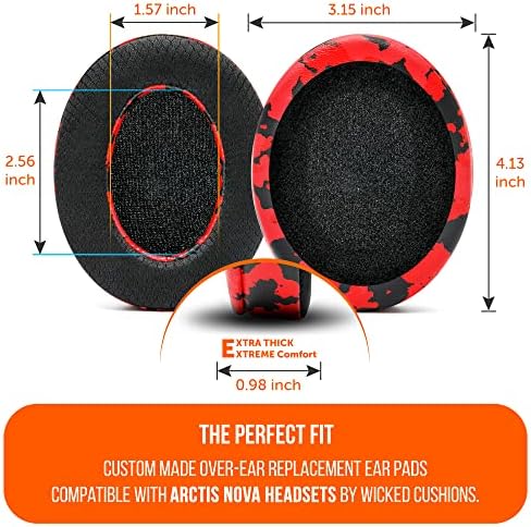 WC הקפאה עבור Arctis Nova - כרית אוזניים להחלפת ג'ל קירור בד היברידי עבור Arctis Nova Pro Wired, Nova 7, 3, 1 -