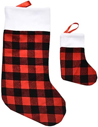 ABAODAM 2 PCS גרב פשתן לחג המולד תלוי גרביים מקסימים תיק תליון תליון גרבי מתנה עדין לבר משרד ביתי בר