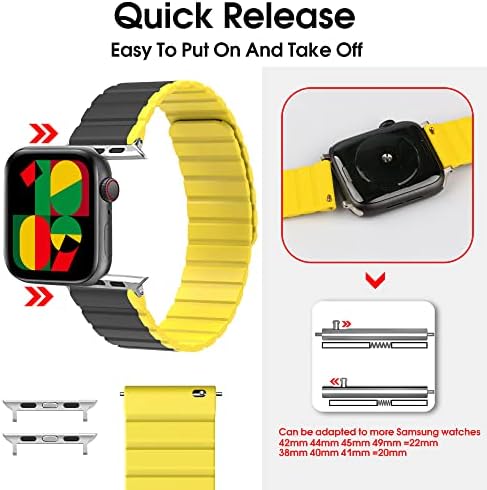 תואם להקת Apple Watch 38 ממ 40 ממ 41 ממ 42 ממ 44 ממ 45 ממ 49 ממ, תואם לסדרת Iwatch Ultra 8/7/6/5/4/3/2/1/SE,