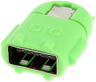 Fasen Micro USB 2.0 ל- USB 2.0 M/F OTG מתאם ירוק