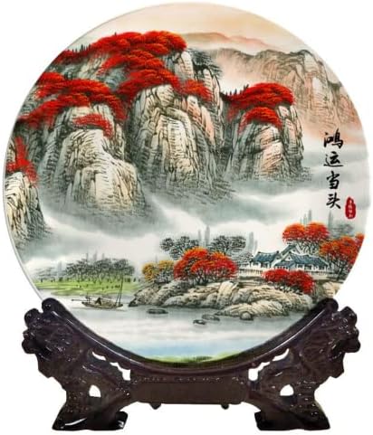 20.5 סמ ג'ינגדז'ן ציור נוף סיני חדש קרמיקה פנג שואי קסם צלחת תלייה דקורטיבית