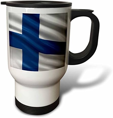3 דגל דגל פינלנד מנופף ברוח ספל נסיעות, 14 גרם, רב צבעוני