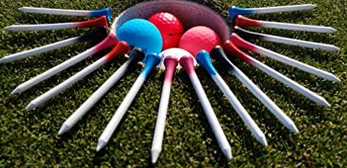 קאל ליבוי גולף פלסטיק גולף 3 1/4 אינץ ' - 50 ספירת עמידות ואיכות מקצועית בצבע תוסס - צבעים מרובים