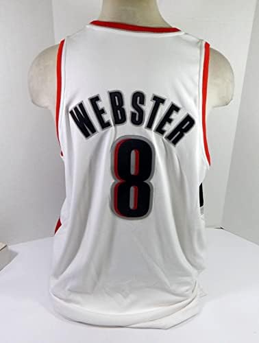 2006-07 Portland Trail Blazers Martell Webster 8 משחק הונפק ג'רזי לבן 52 9 - משחק NBA בשימוש