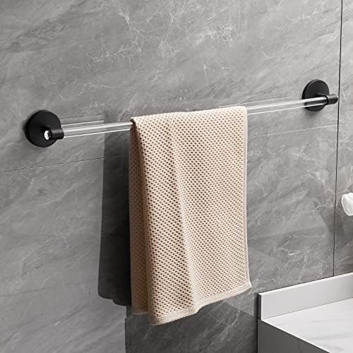 בר מגבות אמבטיה 23.6 אינץ 'מתלה מגבת מקלחת אקרילית למקדחה אמבטיה אביזרי אמבטיה חינם מחזיק מגבת מטבח