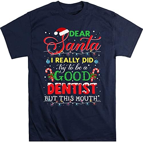 Moobla יקרה של רופא שיניים בסנטה חולצת חג מולד, חולצות רופאי שיניים, חולצת רופא שיניים לחג המולד, חולצת חג המולד