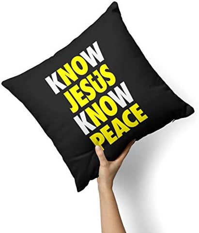 iirov יודע שישוע יודע שלום - לבן וצהוב מעל שחור - עיצוב בית דקורטיבי בהתאמה אישית
