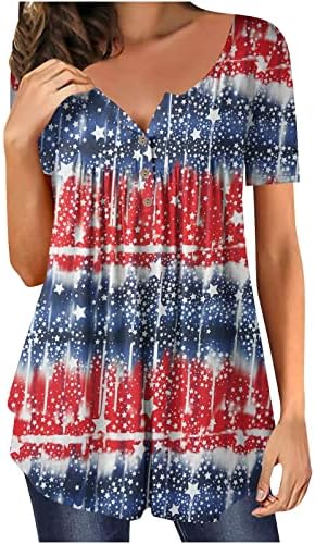 חולצת דגל אמריקאית בשליטה נשים מסתירות חולצות בטן 2023 חולצות טשט