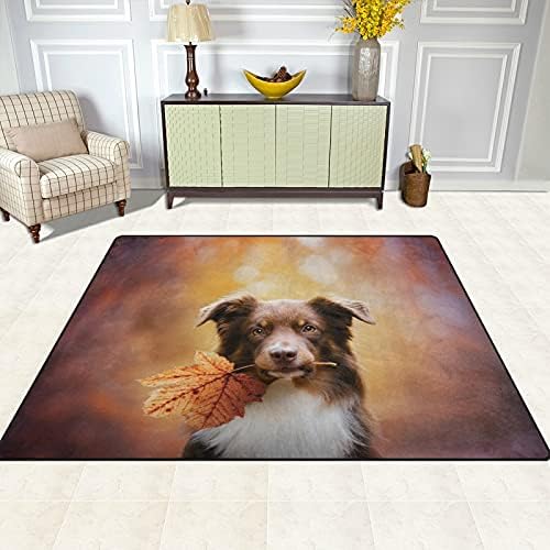 עלה כלב סתיו שטיחים גדולים של שטיחי שטיחים משתלת שטיח פליימאט לילדים משחק חדר שינה חדר סלון 80 x 58 אינץ