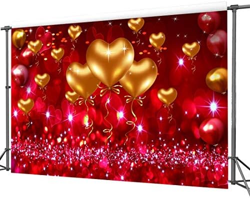 7 * 5 רגל חג האהבה רקע אדום אהבה נושא מסיבת אהבת לב האהבה יום האם מסיבת רקע לבבות בלוני חג האהבה נושא צילום