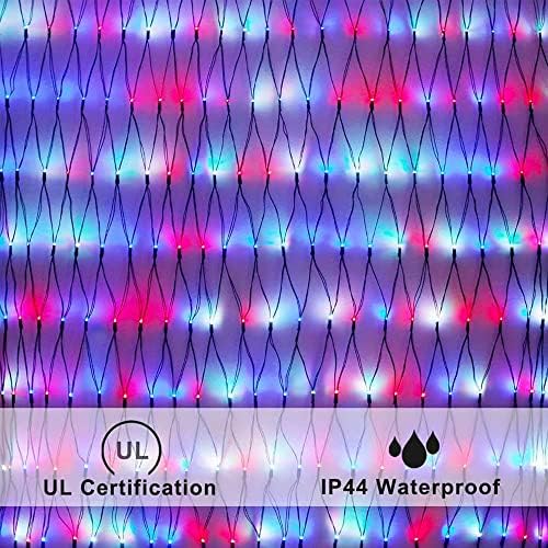סוללה מופעלת 200 מצבים 8 מצבים מרובי צבע אורות רשת רשת 9.8x6.6ft אטומי מים אטומים נורות LED