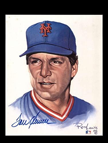 טום סיבר PSA DNA חתום 8x10 RON LEWIS Photo Autographt Mets - תמונות MLB עם חתימה