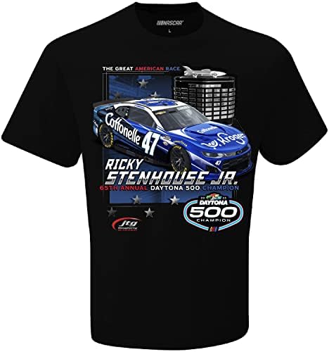 ריקי סטנהאוס ג'וניור 47 רשמי 2023 דייטונה 500 חולצת טריקו למבוגרים מנצחת NASCAR