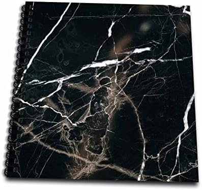 תמונת 3 של מרקם שיש מופשט של צבעים לבנים, חומים, שחורים - ספרי רישום