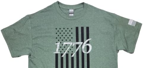 ההצהרה הלבשה 1776 חולצת טריקו דגל אמריקאית
