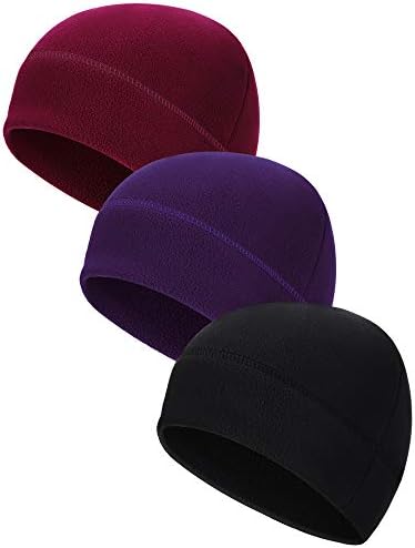 3 חתיכות חורף חם גולגולת כובע רך פליס כפת כובע עבה עמיד לרוח שעון כובע סקי חיצוני כובע לגברים נשים