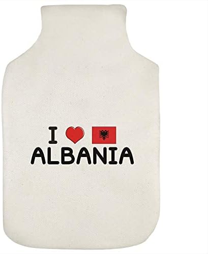 כיסוי בקבוק מים חמים 'אני אוהב את אלבניה'