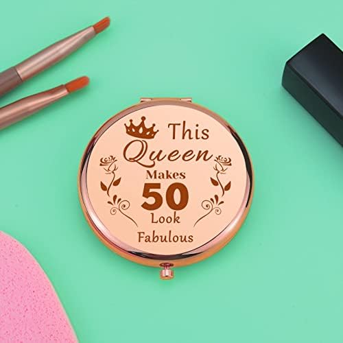 מתנות יום הולדת 50 לנשים רעיונות למתנות יום הולדת בנות 50 רוז זהב מראה קומפקטית מתנות יום הולדת 50 לנשים מראה