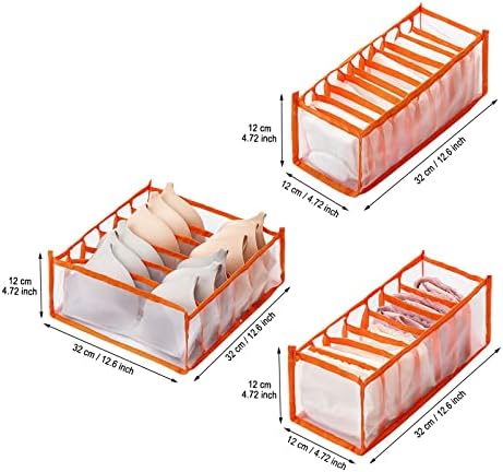 תיבת אחסון תחתוני מיפיאר עם תאים חזיית תחתונים ארגונית מגירות 2 ב 1 עלים אחסון תיק