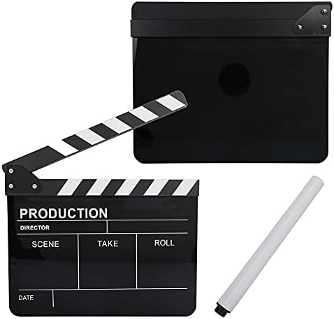 קלפרבורד אקריליק מנהל סצנת קלפרבורד טלוויזיה סרט פעולה לוח סרט לחתוך אבזר עם עט שחור