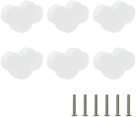 מפרפת 6 יחידות רך גומי ידיות חמוד ענן צורת מושך לילדים חדר מחקר חדר ארון מגירת ארון, בטיחות חומר