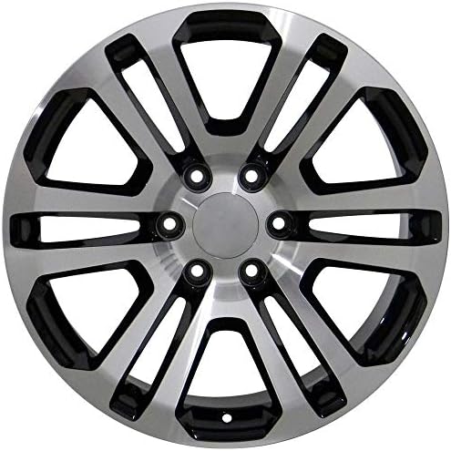 OE Wheels LLC 20 אינץ 'שפה מתאימה ל- GMC Sierra גלגל CV99 20x9 Mach'd Wheel Hollander 4741